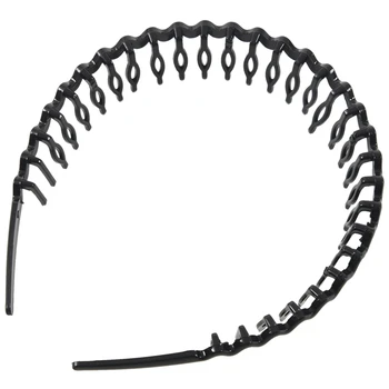

SODIAL(R) Plastic Teeth Comb Hairband Hair Hoop Headband Black For Woman
