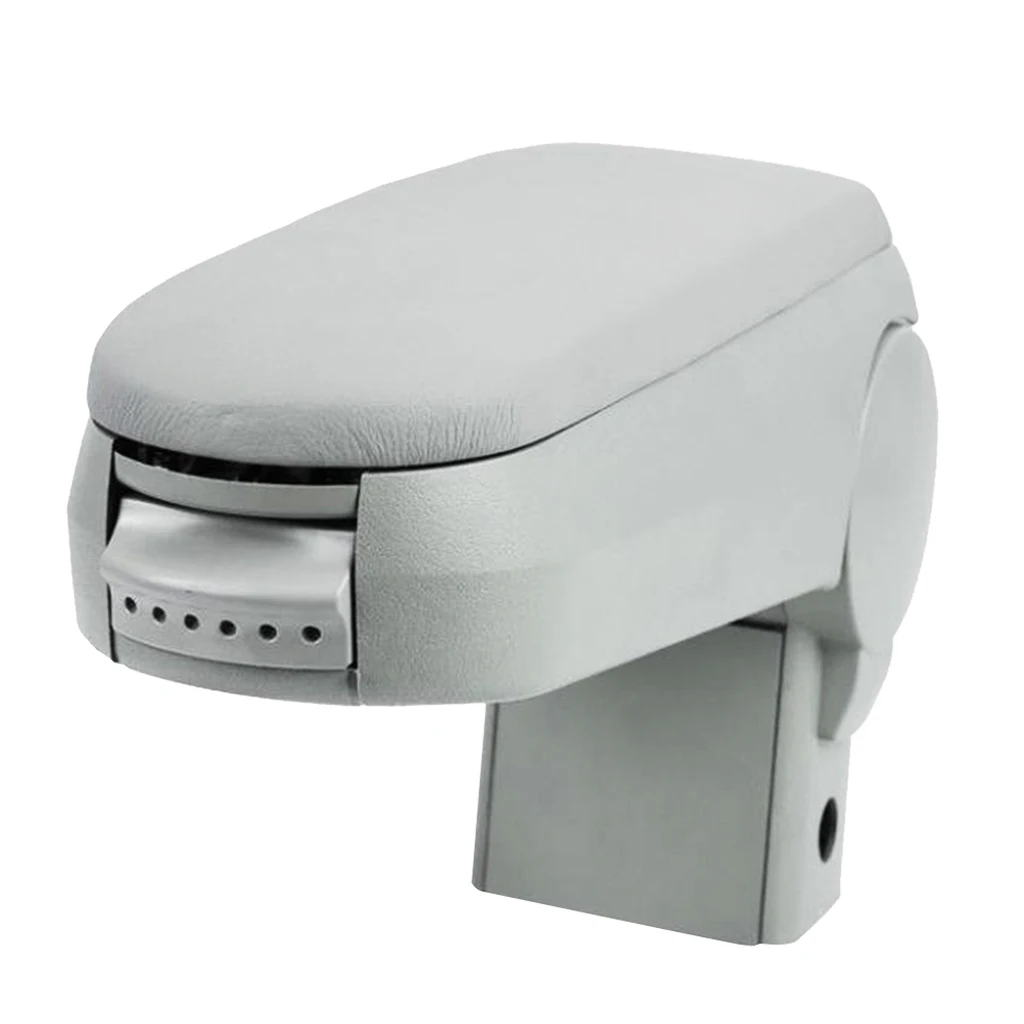 Gray Leatherette Center Console Armrest Box For 1998-2007 VW Volkswagen Golf 4 Bora MK4