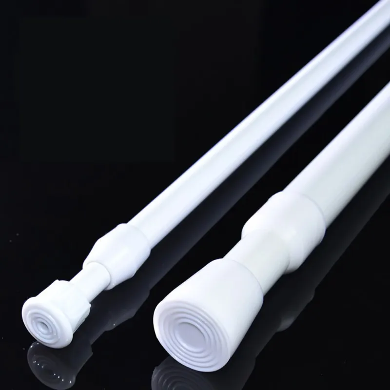 

Adjustable Spring Loaded Bathroom Shower Curtain Rod Tension Extendable Telescopic Poles Rail Hanger
