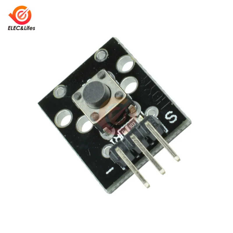 5 шт. KY-004 3-Pin Кнопка ключ переключатель Сенсор модуль для Arduino Diy тактовый переключатель Starter Kit 6*6*5 мм 6x6x5 мм KY004
