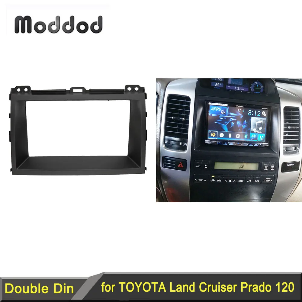 

Double 2 Din Car Radio Fascia for Toyota Land Cruiser Prado 120 Lexus GX 470 Stereo Panel Facia Dash CD Trim Installation Kit