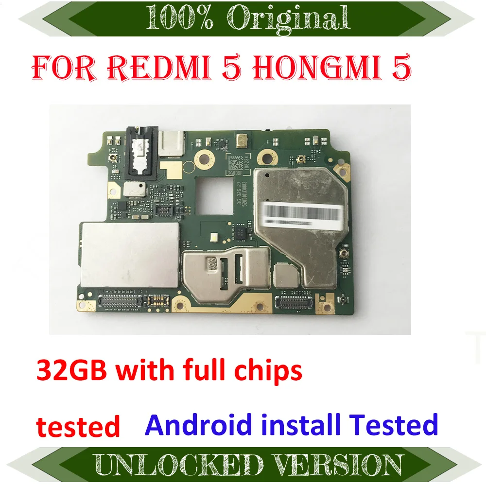 100% протестированная материнская плата для Xiaomi Redmi 5 Hongmi разблокированная