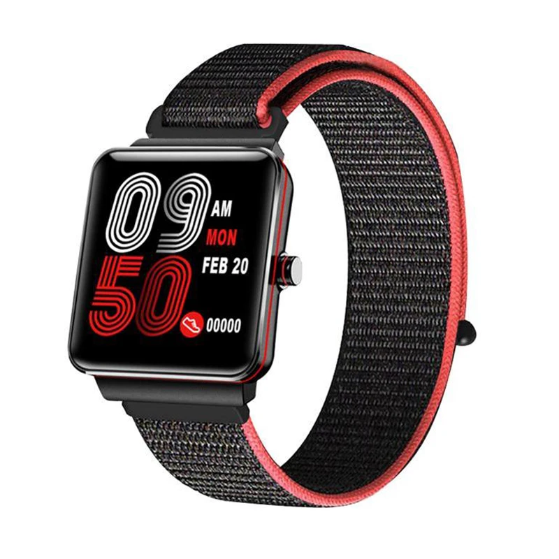 H10 Smart Band Watch Men Women Sports Watch IP68 Waterproof Nylon Stell Strap Step Heart Rate Blood Pressure Smartwatch