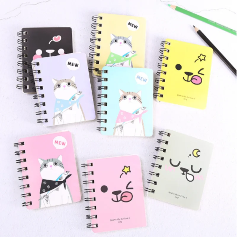 

Cute Cartoon Coil Creative Student Small Notebook Small Fresh Portable Mini Notepad Stationery Small Book Student Gift