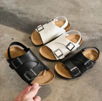 

Children Beach Sandals Korean-style Boys Versatile 2020 Summer New Pu Leather Baby Girls kid's Shoes Wholesale