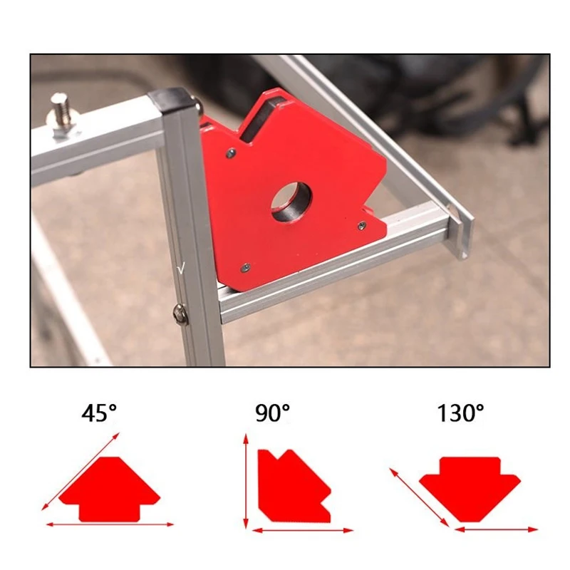 2PCS Magnetic Welding Holder Arrow Shape For Multiple Angles Holds Up to 25Lb For Soldering Assembly Welding Pipes Installation