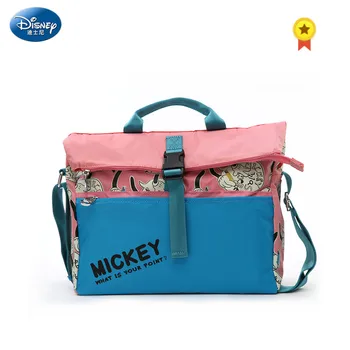 

Disney Women Mickey Minnie Messenger Bags Genuine Handbag Wallet Princess Woman Cartoon Shoulder High capacity Travel Bags
