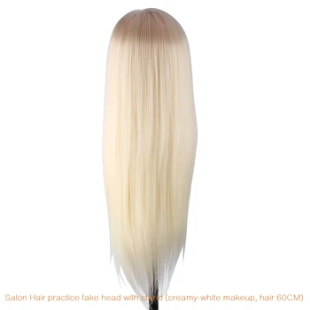 

Hairdressing Doll Styling Mannequin Long Hair Practice Training Human Head Professional Salon Hairdressing Styling Training Head