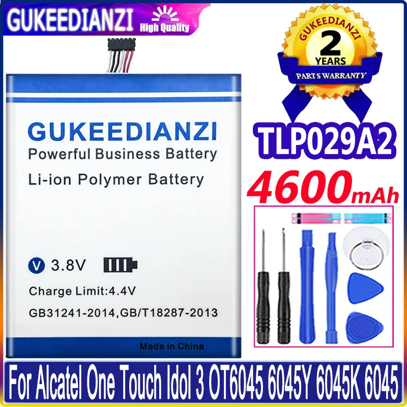 Аккумулятор GUKEEDIANZI 4600mAh TLP029A2 для Alcatel One Touch Idol 3 I806 TLp029AJ OneTouch Pop 5 &quotтелефон |