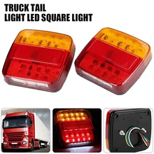 

26 LEDs Tail Light Trailer Truck Caravan Taillight 1 Pair Turn Signal Indicator Number Plate Light Rear Reverse Brake Stop Lamp