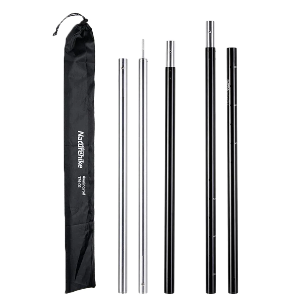 

5 Sections Tarp Shelter Canopy Tent Awning Support Rod Porch Pole 28mm