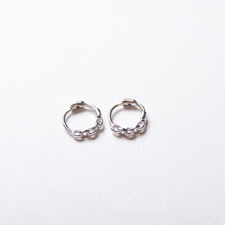 1 pair silver 7mm Серьги из стерлингового серебра 925 пробы, модные маленькие квадратные серьги, Пряжка для ушей, милые дикие тренды, дикие женские ювелирные украшения для ушей - Окраска металла: 1 pair silver 7mm