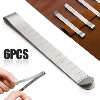 

6pcs Quilting Supplies Stainless Steel Hemming Clip 3 Measurement Ruler Sewing