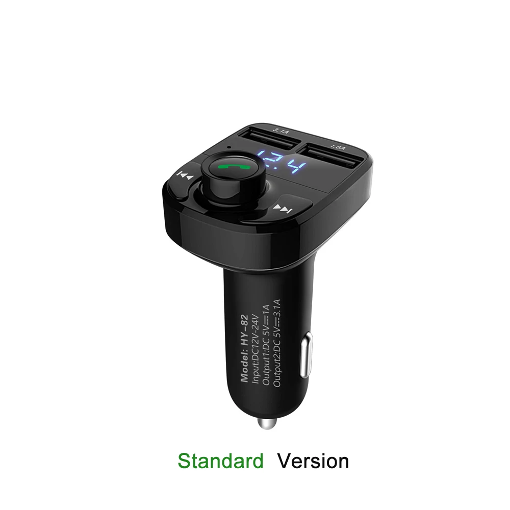 Беспроводной Bluetooth MP3-плеер двойной зарядное устройство usb Поддержка FM Aux модулятор Hands-free автомобильный комплект автомобильный аудио 3.1A Быстрая зарядка - Формат цифровых медиаданных: standard version