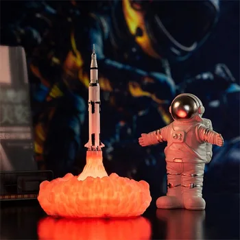 

New Dropshipping Space Shuttle Lamp and Moon lamps In Night Light By 3D Print For Space Lovers Rocket Lamp MJ926
