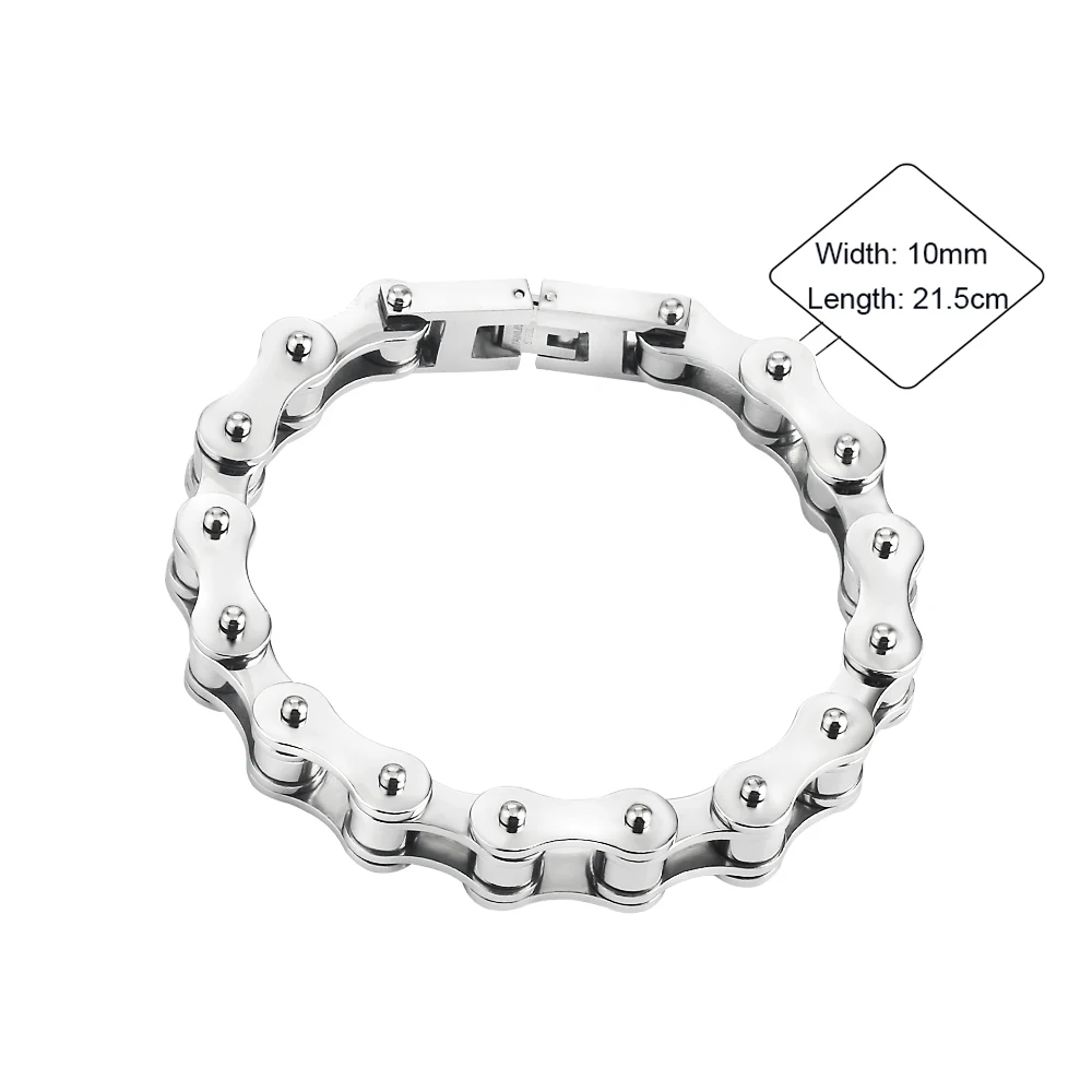 Fashion Men's Titanium Steel Bracelet Punk Chains Bangles Biker Bicycle Motorcycle Women's Jewelry Biker Bracelet stainless steel bracelet,metal bracelet