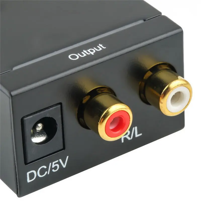Цифровой оптический Toslink SPDIF коаксиальный в аналоговый RCA аудио конвертер адаптер с волоконным кабелем