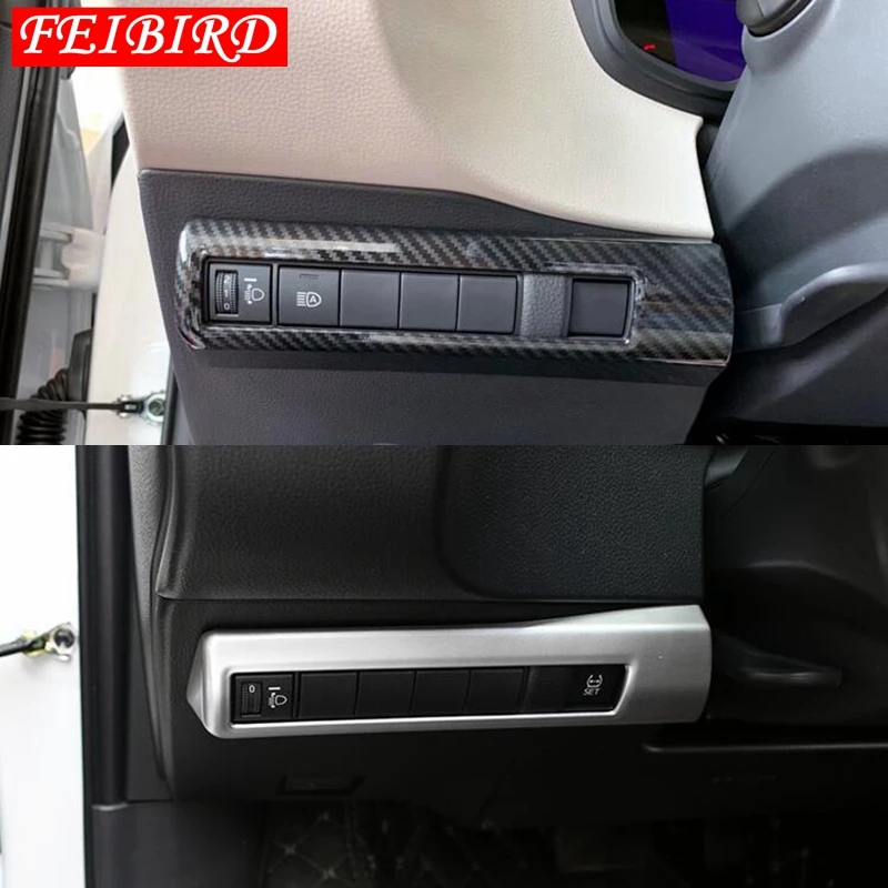 

Head Lights Lamp Switch Button Decoration Cover Trim ABS / STAINLESS STEEL Fit For Toyota Corolla 2019 2020 MATTE / CARBON FIBER
