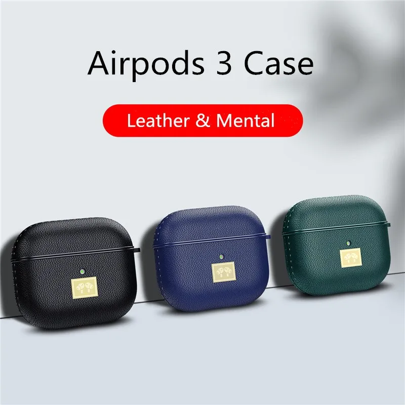 Чехол 2021 для Airpods 3 роскошный кожаный защитный чехол Airpod мягкий наушников с