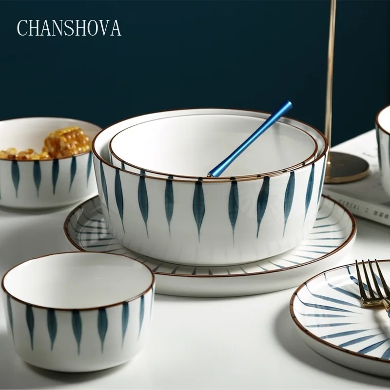 CHANSHOVA традиционная китайская глазурованная керамическая миска фарфоровые миски для фруктового салата рисовая посуда кухонная посуда H209