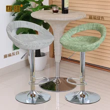 Барный столик стул барный стул современный минималистский вращающийся подъемный стул из ротанга кассовый аппарат стойка высокий стул