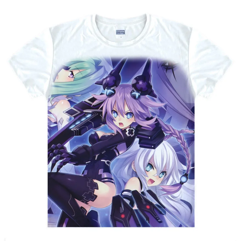 Hyperdimension Neptunia Choujigen Game Neptune Футболка с принтом Noire маскарадные футболки летние топы