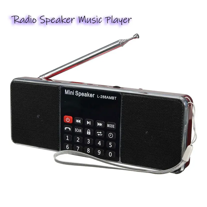 Светодиодный ная Беспроводная Bluetooth-колонка FM/AM радио стереоколонка TFCard USB-диск