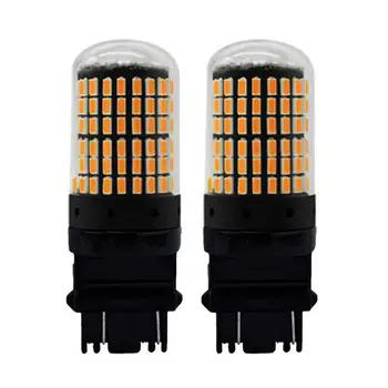 

2x Error Free 3157 3457 Amber Yellow 3057 LED Bulb for Turn Signal Light
