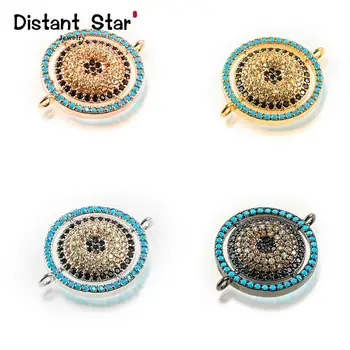 

0.7*0.9in Four Colors Round Fine Jewelry Bracelet Accessories Diy Handmade Bracelet Necklace Connector Charm Unlimited Finding