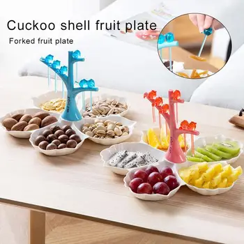 

Partition Plate Candy Dish Beautiful Durable Fruit Melon Tray Snack Tray Gift Creative Sturdy