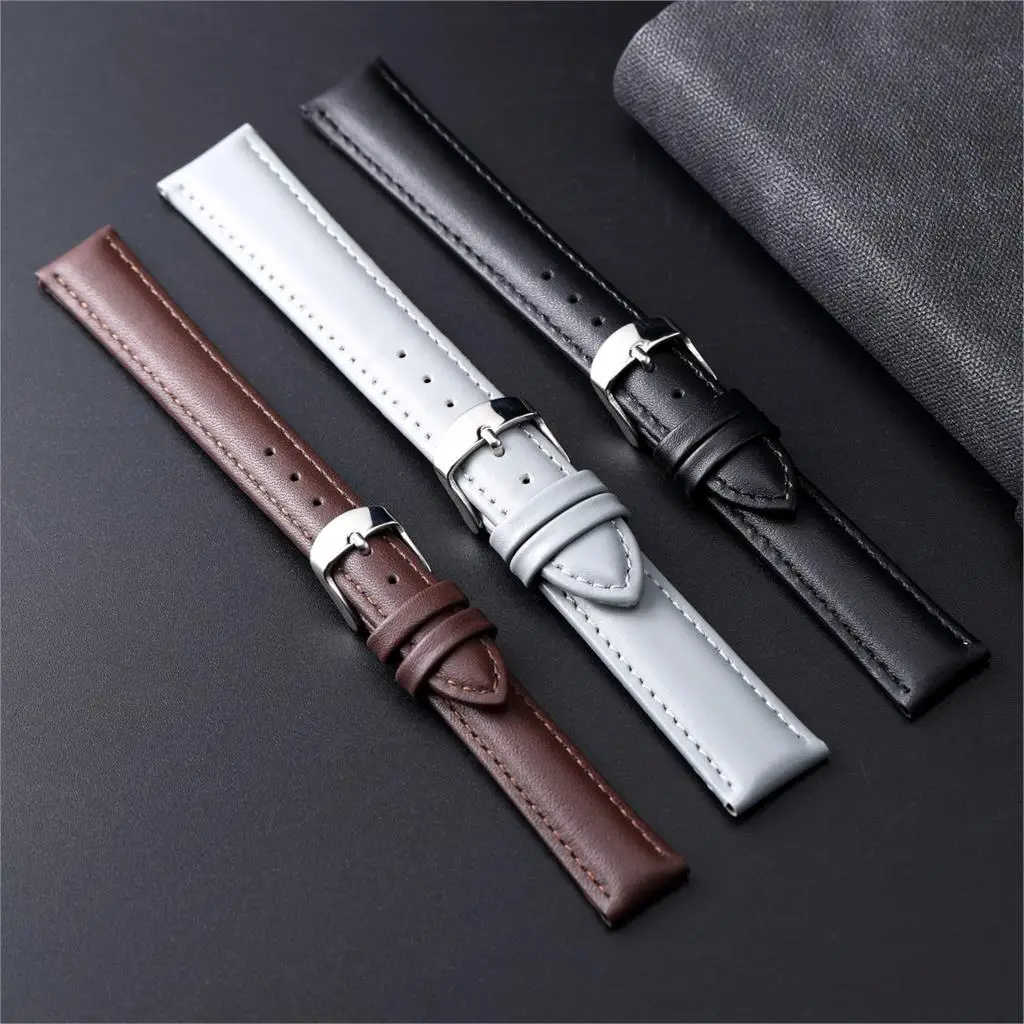S0004 ремешок для часов из мягкой телячьей кожи 18 мм 20 22 24 Tissot Seiko аксессуары браслет