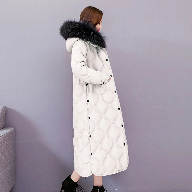 

Dongdaemun Slimming down Jacket Cotton-padded Clothes Women's over-the-Knee Grow to Ankle Cotton-padded Jacket Coat Thick Cotton