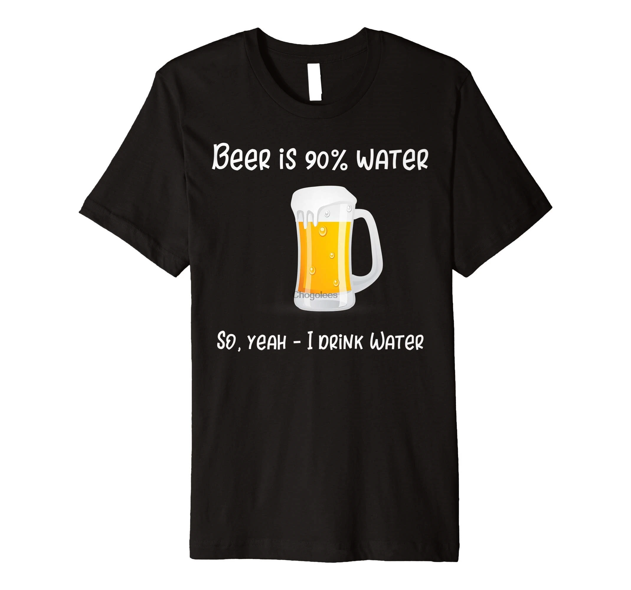 Пиво-это 90% вода-так что я пью воду забавное пиво футболка | Мужская одежда