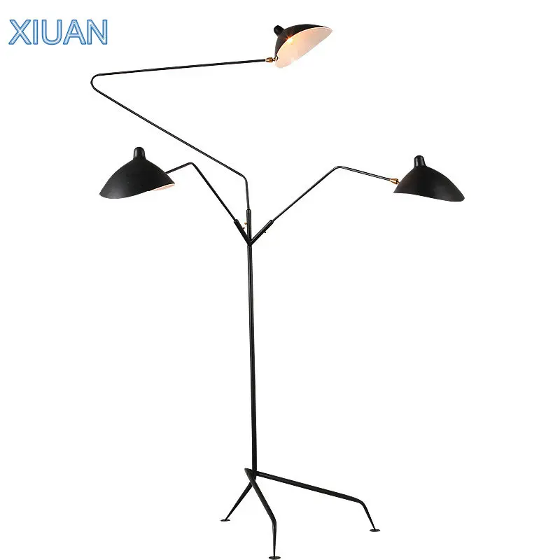 

Nordic Design Black Floor Lamp for Living Room Bedroom Study Foot Switch Adjustable Flexible LED Floor Light With EU/US Plug In