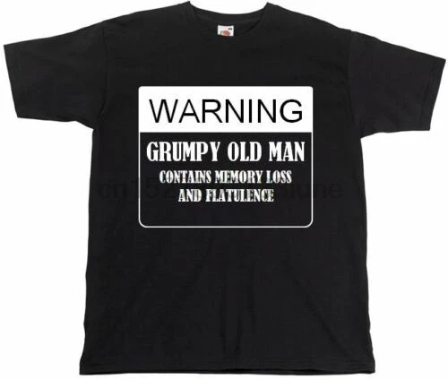 Funny Men T shirts Warning Grumpy Old Man Funny Grandad Dad Shirt Black  Tshirt|T-Shirts| - AliExpress
