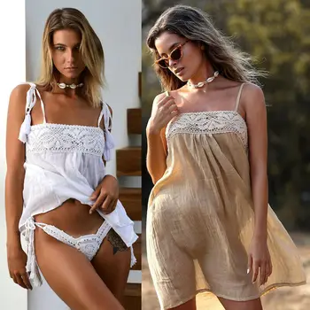 

Women's Sexy Bikini Swimwear Cover Up Bathing Suit Summer Beach Dress Blouse