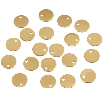 

200 Pcs Diy Jewelry Alloy Accessories Pendant Pendant 10mm Round Small Pendant Used As Pet Tags, Equipment Tags