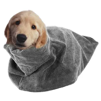 

Pets Bath Robe Super Absorbant Dog Bathrobe Quick Drying Pet Bath Towel for Puppy Cat Bathing