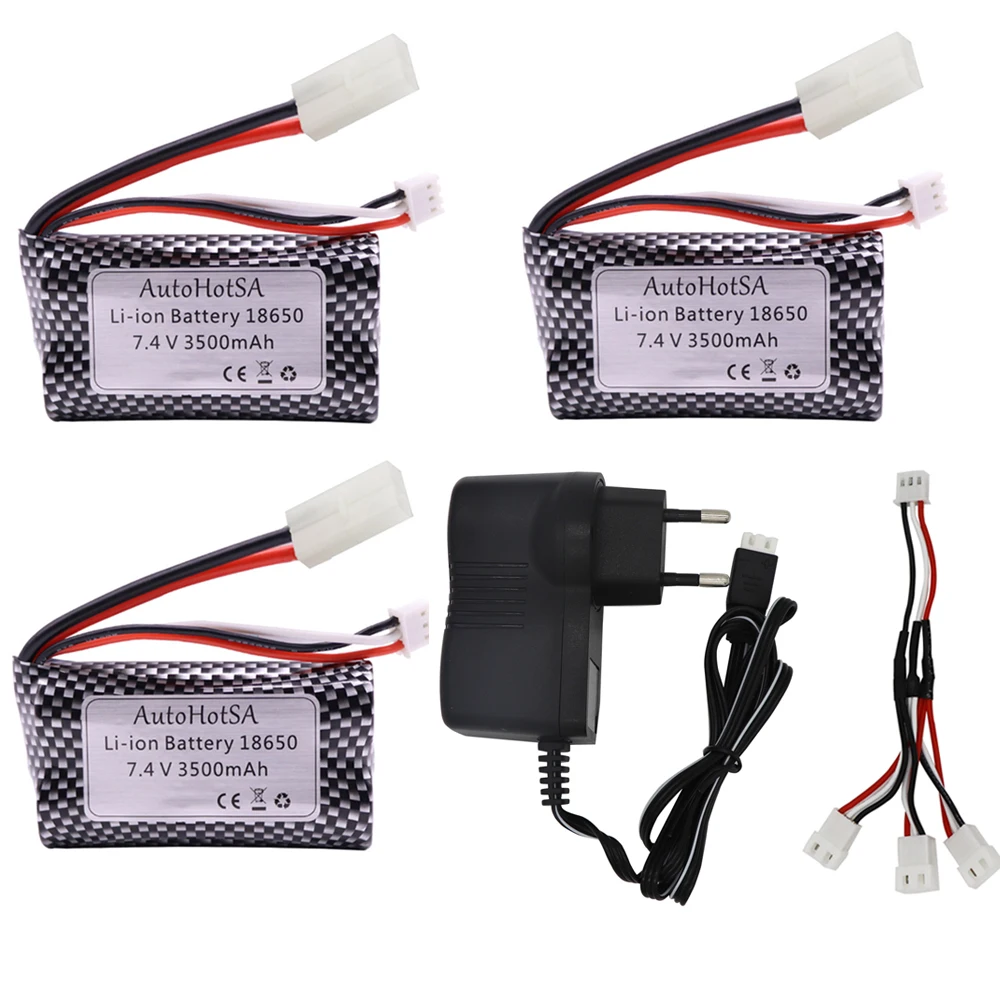 

Литий-ионный Аккумулятор 7,4 в 3500 мАч с зарядным устройством для HJ806 henglong 3818 3819 3838 3839 3869 3888 3889 3899