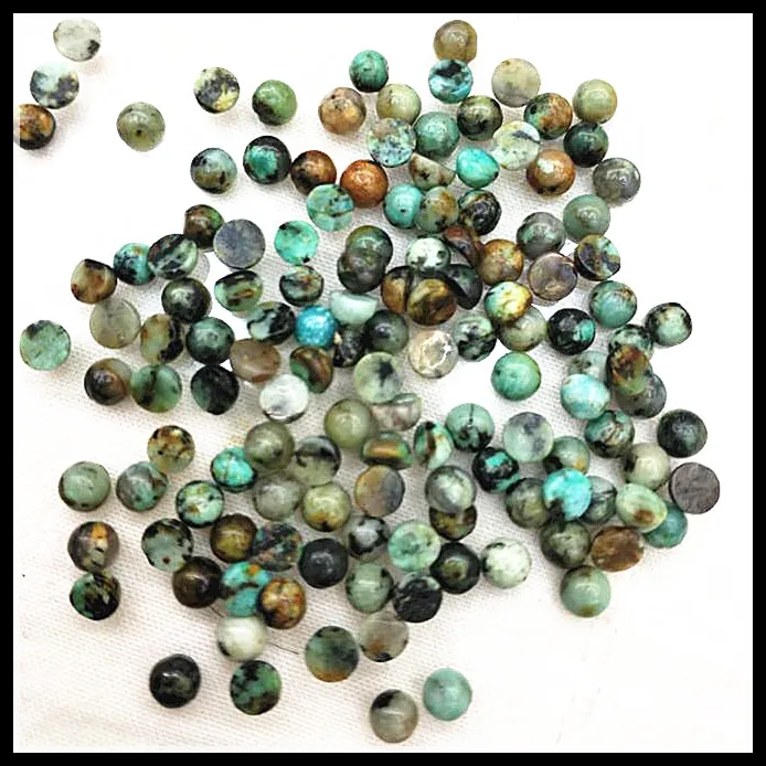 

20pcs nature african turquoisee stone cabochons round shape size 4mm no hole for pendants making accessories jewelry findings