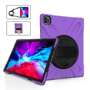 

BuzzLee for Apple iPad Pro 12.9 inch 2018/2020 Multifunction Tablet Kids Safe Shockproof Heavy Duty Silicone+PC Kickstand Case