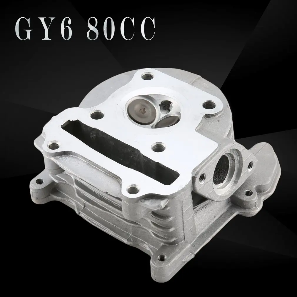 GY6 72cc 80cc китайский скутер двигатель 47 мм Головка блока цилиндров в сборе 139QMB 139QMA Roketa Qingqi ZNEN Мопед ATV
