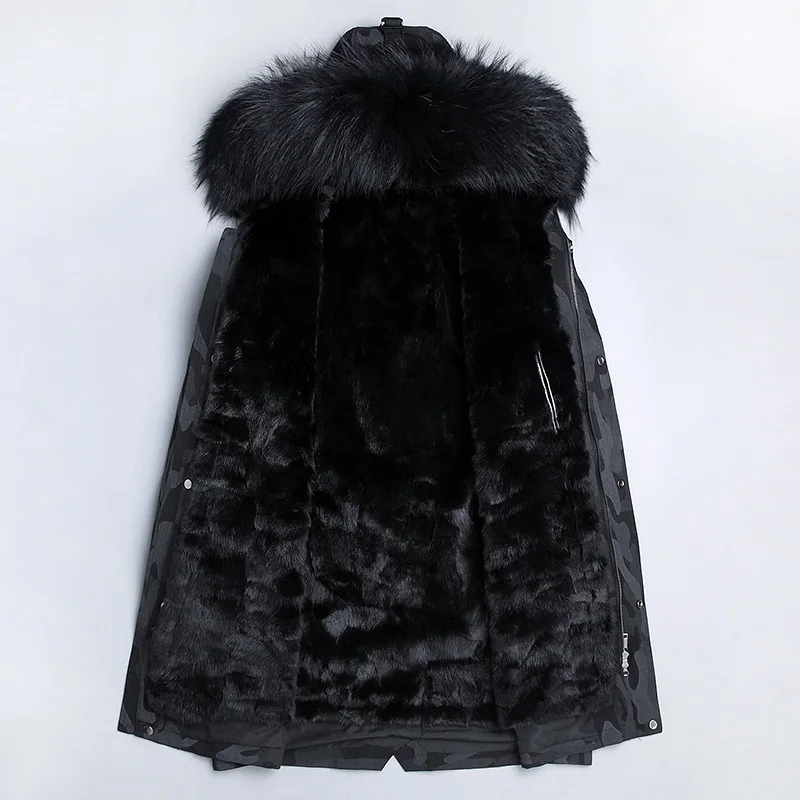 

Winter Jacket Men Real Mink Fur Coat Parka Men Clothes 2020 Fox Fur Collar Plus Size Long Parkas Winterjas Heren 4250