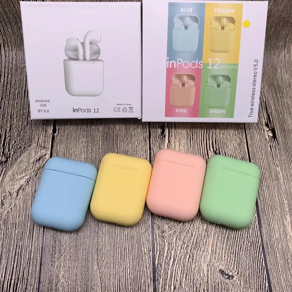 

Macaron Inpods 12 i12 Tws Earphone i7s i9s i11 Wireless Bluetooth Earbuds Headset Headphone for Iphone Android