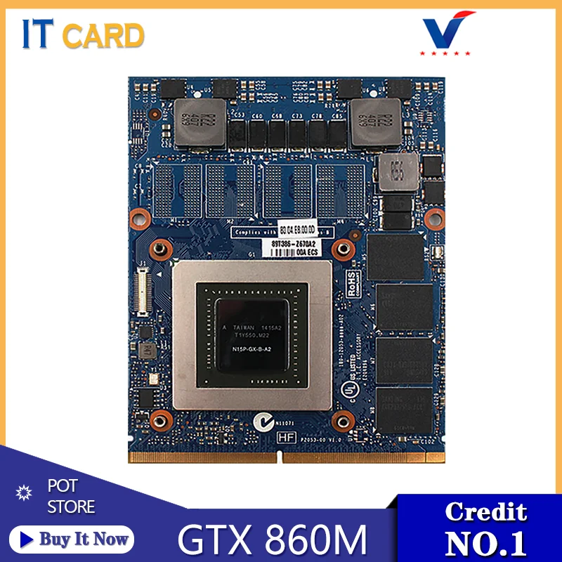 Видеокарта GTX860M GTX 860M GDDR5 с X-образным кронштейном для Dell Alienware M17X R4 R5 M18X R2 R3 100% |