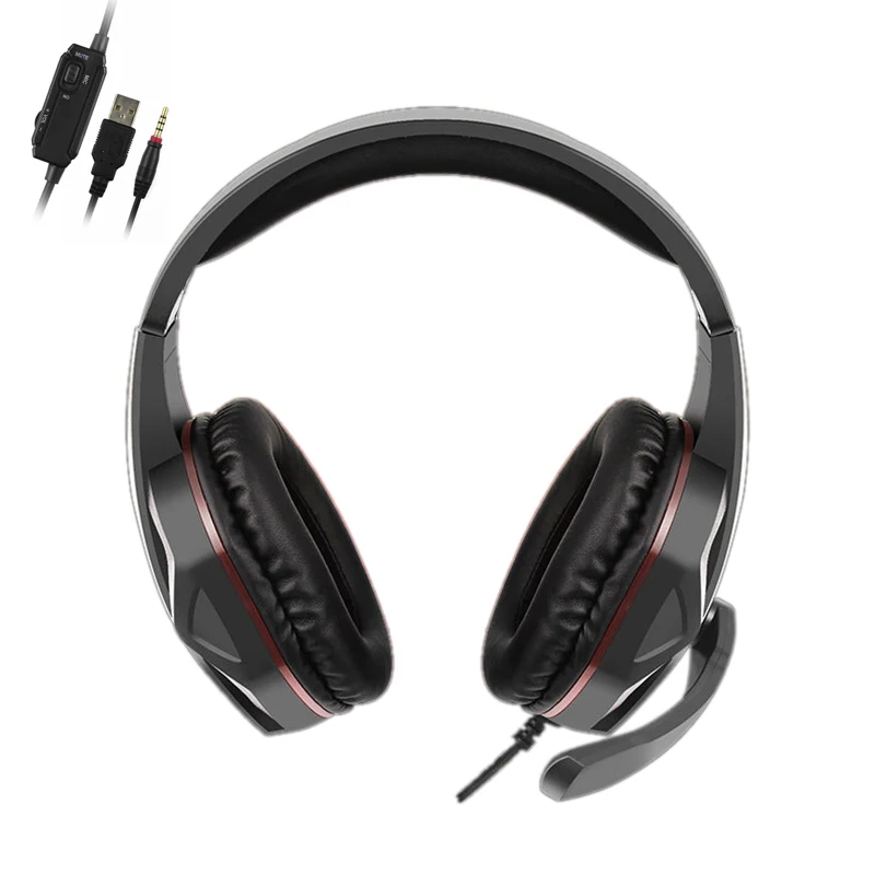 3 5Mm Gaming Headset With Led Light Microphone Stereo Earphones Deep Bass For Ps4 One Pc Computer Laptop
