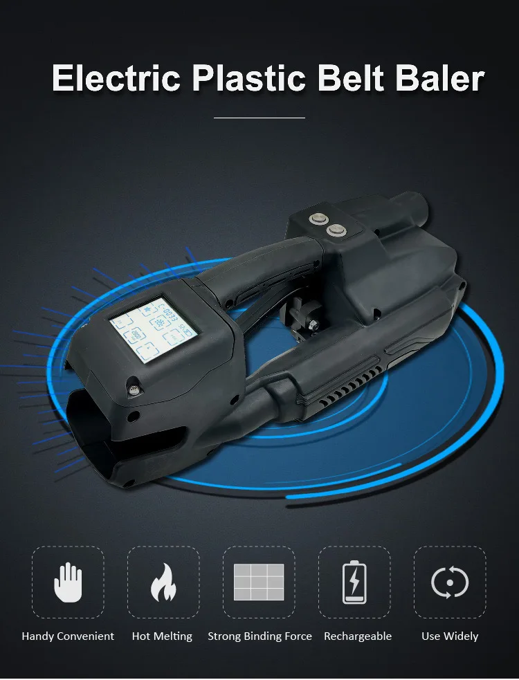 Two Li-Battery Powered PET PP Strapping Baler Pallet Wrapping Machine 13mm-16mm Electrical Tool | Инструменты