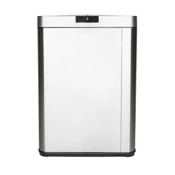 

13Gallon/50L Inductive Touchless Full-automatic Fingerprint-resistant Garbage Trash Can Silver