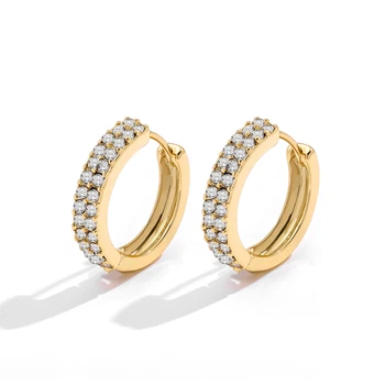 Women CZ Zircon Round Small Hoop Earrings Trendy Circle Cartilage Huggie Hoops Earrings Female Fashion Jewelry 2021