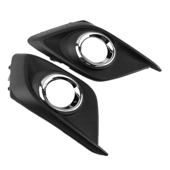 

2Pcs Front Bumper Fog Light Grille Cover Chrome Trim for Mazda 3 Axela 2014-2016